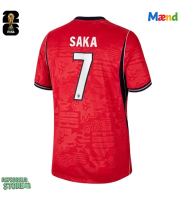 England Bukayo Saka #7 Replika Udebanetrøje VM 2026 Kortærmet